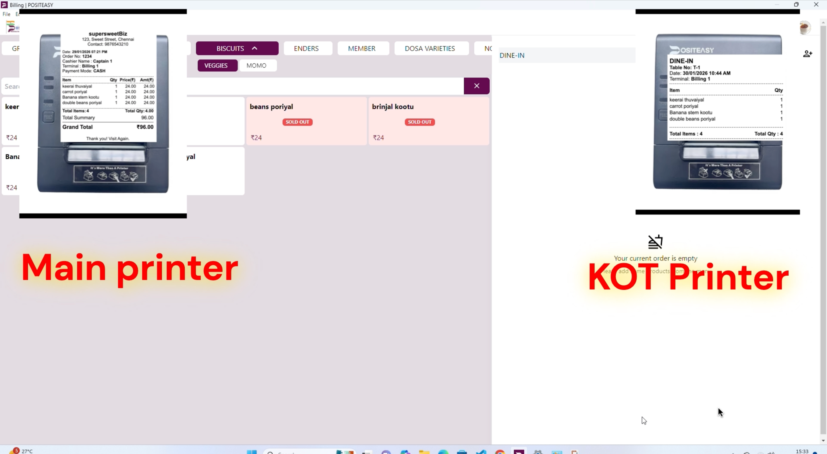 Example of Overall KOT slips