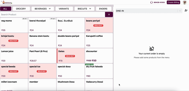 Multiple payment in Staff App