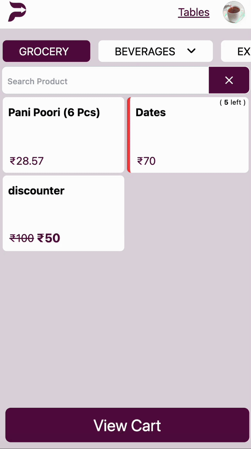 Reprint order – Mobile view