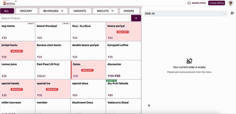 Multiple payment in Staff App