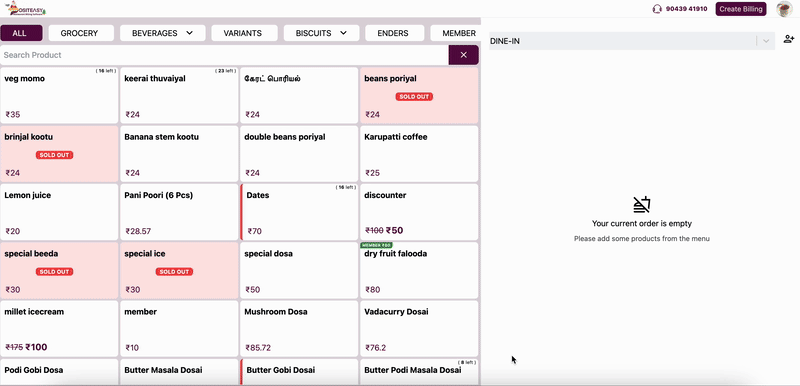 Enable Table in Staff App